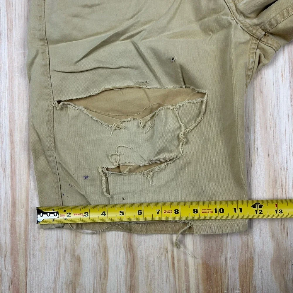 VTG Levi's Silvertab Shorts Men‎ FITS 32Mustard Yellow Thrashed Distress Worn